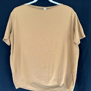 Women’s high low Tan T-Shirt